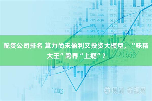 配资公司排名 算力尚未盈利又投资大模型，“味精大王”跨界“上瘾”？